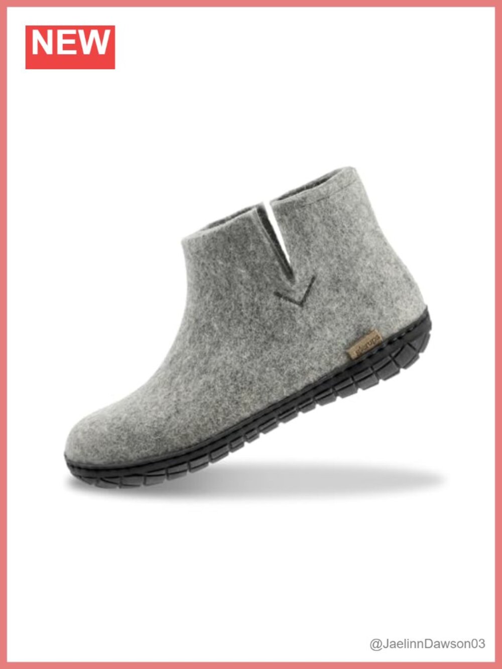 100% Felted Wool Boot Slipper with Rubber Sole Pull-On Unisex Indoor Outdoor
